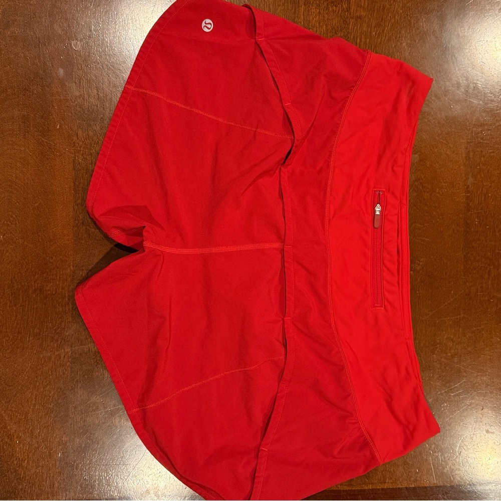 Lululemon Hotty Hot Shorts High Rise Long Red Size 12